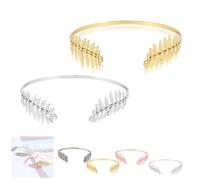 Back-Worn Leaf Metal Headband,Gold Leaf Bridal Wedding Headpiece Fashion Back-Worn Goddess Headpieces,Perfect for Weddings, Proms, Festivals, Bridal Showers & Cosplay (Gold+Silver)