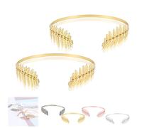 Back-Worn Leaf Metal Headband,Gold Leaf Bridal Wedding Headpiece Fashion Back-Worn Goddess Headpieces,Perfect for Weddings, Proms, Festivals, Bridal Showers & Cosplay (Gold #2)