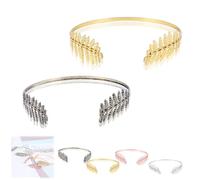 Back-Worn Leaf Metal Headband,Gold Leaf Bridal Wedding Headpiece Fashion Back-Worn Goddess Headpieces,Perfect for Weddings, Proms, Festivals, Bridal Showers & Cosplay (Gold+Copper)