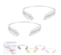 Back-Worn Leaf Metal Headband,Gold Leaf Bridal Wedding Headpiece Fashion Back-Worn Goddess Headpieces,Perfect for Weddings, Proms, Festivals, Bridal Showers & Cosplay (Silver #2)