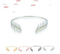 Back-Worn Leaf Metal Headband - Gold Leaf Bridal Wedding Headpiece, Goddess Headpiece for Back-of-Head Wear - Perfect for Weddings, Proms, Festivals, Bridal Showers & Cosplay (Sliver)