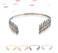 Back-Worn Leaf Metal Headband - Gold Leaf Bridal Wedding Headpiece, Goddess Headpiece for Back-of-Head Wear - Perfect for Weddings, Proms, Festivals, Bridal Showers & Cosplay (Antique blue)
