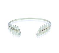Back-worn Leaf Metal Headband, Gold Leaf Bridal Wedding Headpieces Goddess Headpiece for Back of Head, Metal Headbands for Women (Silver, #)