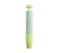 Back2Fun - Gomme à Effacer Rétractable, Motif Amusant de Patte 3D Pour la Trousse, Avec Recharge Supplémentaire, Style Holographique Vert Pour la Rentrée Scolaire