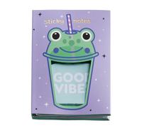 Back2Fun Lot de 10 blocs de notes adhésives grenouille avec 250 feuilles, Sticky notes kawaii amusantes multiformat, idéales pour les agendas scolaires et les cahiers avec organisation amusante