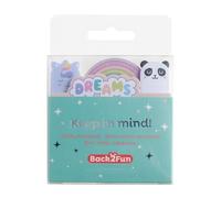 Back2Fun Lot de 4 blocs de notes adhésives kawaii Dreams - 120 feuilles - Motifs arc-en-ciel et animaux - Papier 80 g/m² - Idéal pour décorer les agendas, cahiers et cahiers