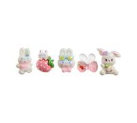 Back2Fun Lot de 5 épingles décoratives en Forme de Lapin en 3D, punaises en résine pour liège, matériel Scolaire, Accessoires de Bureau Kawaii pour la rentrée