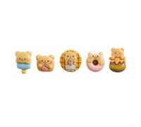 Back2Fun Lot de 5 épingles décoratives en Forme d'ourson 3D en résine pour liège, matériel Scolaire, Accessoires de Bureau Kawaii pour la rentrée