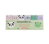 Back2Fun Lot de 6 marque-pages autocollants Little Pets, motif animaux kawaii, 150 feuilles, intercalaires parfaits pour livres, cahiers, cahiers et agendas scolaires