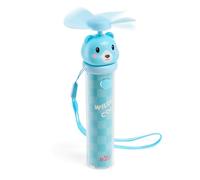 Back2Fun - Mini Ventilateur Portable à 3 Vitesses, Batterie USB-C Rechargeable Avec Jusqu’à 2 Heures d’Autonomie, Lames Sûres et Poignée en Tissu Pour Suspendre, Taille Ø22 x 130 mm, Ours en Peluche