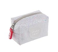 Back2Fun Monedero Purpurina Blanco B2f, Accessoire de Voyage-Portefeuille Mixte Enfant, Blanc, 100 x 70 x 50 mm