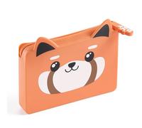 Back2Fun - Porte-Cartes pour Enfants avec Poche Extérieure pour Une Carte De Transport, Étui Polyvalente en Silicone : Clés, Pièces Ou Petits Objets, Oreilles Embossées, Style Kawaii, Reddy