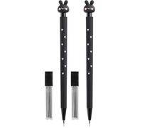 Back2Fun - Porte-mines pour enfants avec lapin sur le dessus, comprend 12 mines 2B, papeterie amusante pour enfants, crayon porte-mine 0,5 mm, conçu pour la trousse scolaire ou pour offrir (Lot de 2)