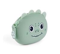 Back2Fun - Porte-Monnaie en Silicone Souple, Taille 9 x 7X 3,5 cm, Fermeture à glissière, Petit Porte-Monnaie, Conçu pour Les Petits Objets, Les Cadeaux ou l'école, Design Dino