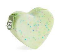 Back2Fun - Porte-Monnaie en Silicone translucide avec Effet pailleté, Mini Trousse en Forme de cœur pour pièces de Monnaie, Billets et Petits Objets, Menthe
