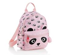 Back2Fun - Sac à dos scolaire enfant 5L Panda, 20 x 26 x 9 cm, polyester résistant, compartiments zippés, poche gourde, confortable et léger pour l’école maternelle