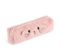 Back2Fun - Trousse Scolaire Effet Mouton Avec Fermeture Éclair et Poignée en Silicone, Détails Brodés et Oreilles en Volume, Motif Fluffy, Souris
