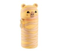 Back2Fun - Trousse scolaire en silicone 2 en 1, Capy, Halloween | Terrific Monsters Trousse de crayons extensible et couvrante, brille dans le noir, toucher doux, fermeture éclair