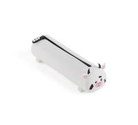 Back2Fun - Trousse Scolaire Plate, Étui Scolaire à Un Compartiment, Porte-Tout en Silicone Souple, Fermeture éclair, Design d’Animaux en Relief, Matériel Scolaire, Petite Vache