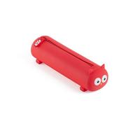 Back2Fun - Trousse Scolaire Plate, Étui Scolaire à Un Compartiment, Porte-Tout en Silicone Souple, Fermeture éclair, Design d’Animaux en Relief, Matériel Scolaire Amusant pour la rentrée, Hibou