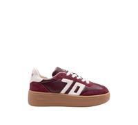 Back70 - Baskets XXL en cuir nappa - Femme - Chaussures - Rouge - Taille: 41 EU