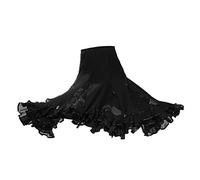 Backbayia Femme Balançoire Flamenco Ballroom Danse Robe Latine Jupe de Danse Danseuse Courte Costume
