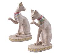 Backbayia Statue de Bastet Déesse égyptienne avec Tête de Chat Exotique Ménagers Figurine de Collection