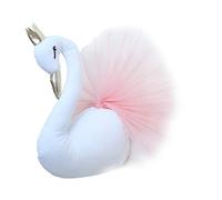 Backbayia Support Mural Cygne en Peluche Oreiller Coussin en Coton PP pour Chambre Salon Maison