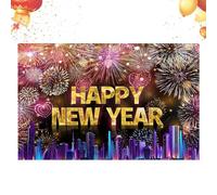 Backdrop New Years, 3x5ft 2D Holiday Decor, Festive Wall Backdrop for Photographers, Content Creators, School Events, Small Business, Family Gatherings, Window Display, Office