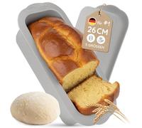 Backefix moule à pain en silicone 26 cm - grand moule à cake 2100 ml pour pain et gâteaux avec épaisseur de paroi supplémentaire contre le bombement (antiadhérent, flexible, sans PFAS ni BPA)