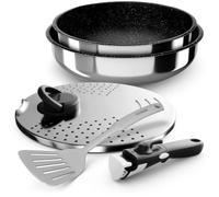 BACKEN 391505 - Set de Poeles - Inox - 5 Pièces - Tous Feux dont Induction
