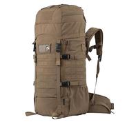 BACKFERRY Sac à dos tactique de 75 l avec cadre interne, MOLLE et système d'hydratation pour le camping, la chasse, la randonnée, l'aventure sauvage, Khaki