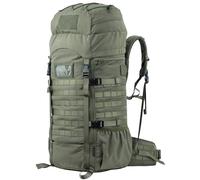 BACKFERRY Sac à dos tactique de 75 l avec cadre interne, MOLLE et système d'hydratation pour le camping, la chasse, la randonnée, l'aventure sauvage, vert olive