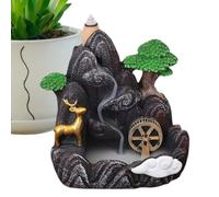 Backflow Brûleur d'encens, 10,5 x 3,5 x 10,2 cm, superbe cascade de fumée, brûleur d'encens, décoration spirituelle, aromathérapie, cadeau pour