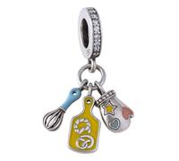 Backfreude - Ensemble de gants et fouets - Bracelet à breloques - Accessoire de bijoux en argent sterling 925