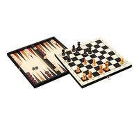 Philos Backgammon 3 en 1 Set 44 mm Noir et beige Adulte Jeu de plateau intérieur