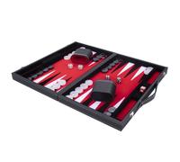 Backgammon de luxe 47 cm x 38 cm x 2,7 cm pro. et loisirs (rouge/noir/blanc)