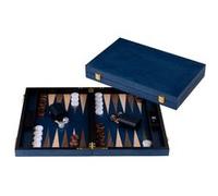 Backgammon en bois 18 pouces - coffret luxe ronce et noyer - pions brun blanc - Engelhart 250555 Blanc