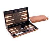 Engelhart - 250541 - Grand Backgammon de Luxe 18 Pouces - Plaqué Bois de Rose Verni - Jeu de Société Élégant - Cadeau Raffiné - 57 x 46 x 3 cm (Ouvert)- Jeux en Bois - 2 Joueurs - a partir de 6 Ans
