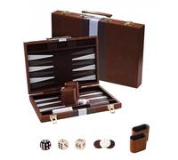 Backgammon，Ensemble De Jeu De Dames à Deux Joueurs, Échiquier Portable De 15 Pouces avec Pièces Et Accessoires Complets, Ensemble De Dames De Voyage Portable, Adapté Aux Adultes Et Aux Enfants