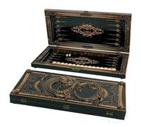Backgammon - Fabriqué à la main - En bois massif - Grande sculpture de dragon - 60 cm - Jeu de société élégant en bois d'érable avec 32 pions et dés en bois - Idée cadeau de luxe pour les