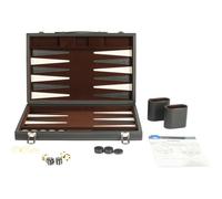 Backgammon Incrusté 35 X 24 Cm Noir
