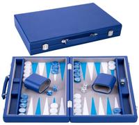 Backgammon Luxe 15 Pouces 38 X 47 Cm - Simili Cuir, Pions Et des Nacres