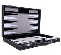 Backgammon Luxe 15 Pouces Mallette Simili Cuir Feutrine Incrustée 250506