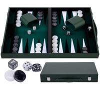 Backgammon Luxe 15 Pouces Mallette Simili Cuir Feutrine Incrustée 250529