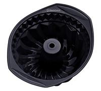 Backhaus Moule à Kouglof Anti-Adhérent en Silicone Platine, Moule à Gâteau Antiadhésif pour Savarin, Brioche et Pannetone | Noir