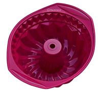 Backhaus Moule à Kouglof Anti-Adhérent en Silicone Platine, Moule à Gâteau Antiadhésif pour Savarin, Brioche et Pannetone | Rouge