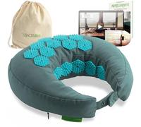 BACKLAxx ® Coussin de nuque d'acupression - Utilisable des deux côtés - Mélange de lin de qualité supérieure - Matériaux durables - 27 x 27 cm - Garnissage sarrasin