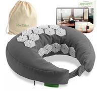 BACKLAxx ® Coussin de nuque d'acupression - Utilisable des deux côtés - Mélange de lin de qualité supérieure - Matériaux durables - 27 x 27 cm - Garnissage sarrasin