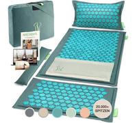 BACKLAXX® Tapis d'Acupression Magnum XL avec Coussin, Tapis Champ de Fleurs | XL avec 120% de surface en plus: tapis acupression avec coussin, serviette & sac, tapis fleur à picots grand format
